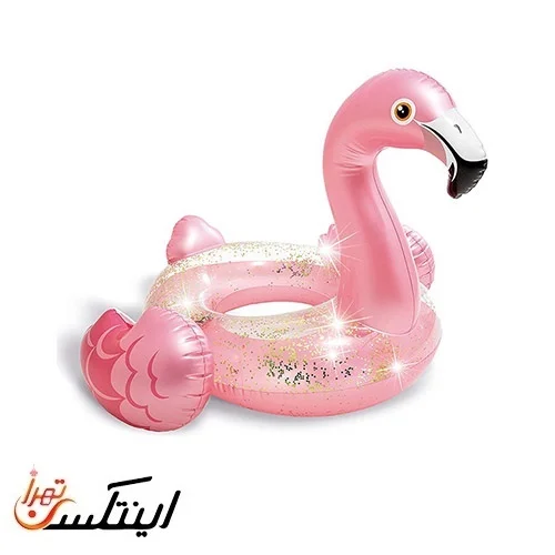 حلقه شنا بادی طرح فلامینگو شاین دار بزرگ