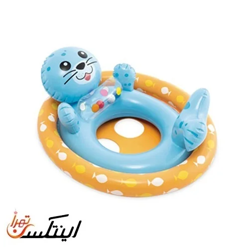 حلقه شنا شورتی کودک طرح سمور آبی