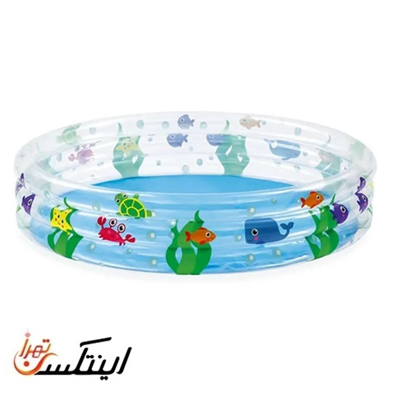 استخر بادی سه حلقه شفاف بست وی مدل موجودات دریا