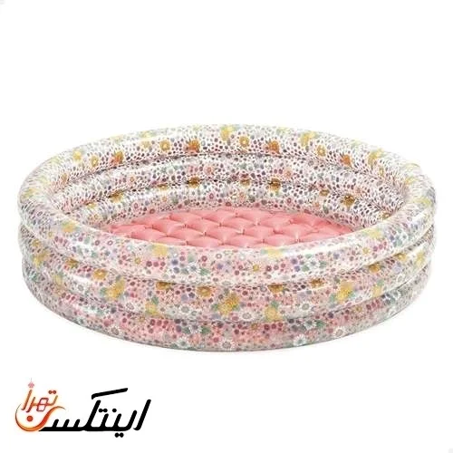 استخر بادی سه حلقه اینتکس مدل شکوفه صورتی