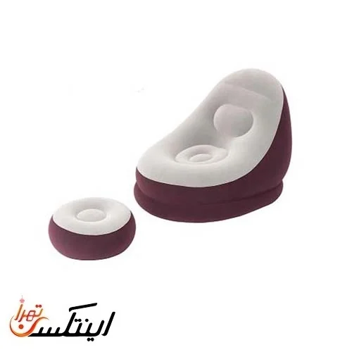 مبل بادی زیرپایی دار یک نفره دو رنگ