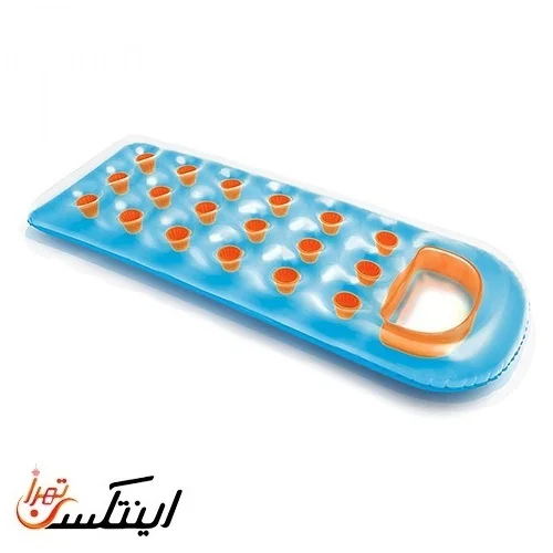 تشک بادی روی آب آبی نارنجی مدل پنجره ای