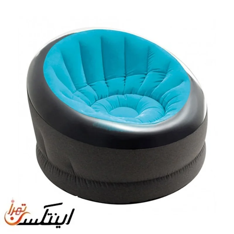 مبل بادی آبی تکنفره مدل صدفی